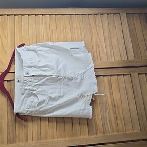 White jean skirt